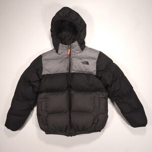 The North Face Boys Moondoggy 550 Hooded Reversible Puffer Jacket Good Condition